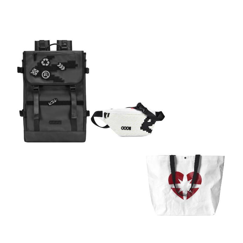COEXISTENCE Polyester Backpack Unisex Black 31240