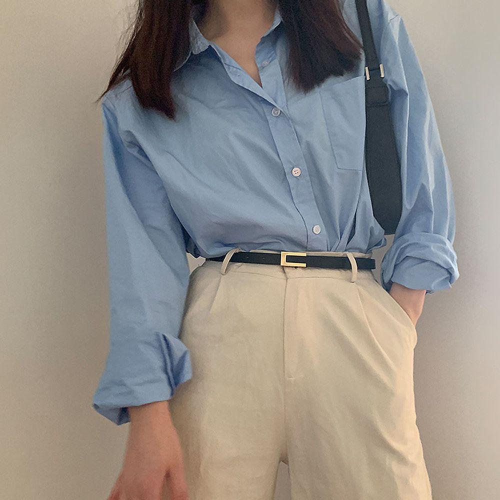 Waist Strap Female Vintage Trouser Dress Decoration Leather Belt Metal Buckle Thin Waistband