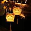 Mid-Autumn Festival Decorations Chinese New Year DIY Tiger Head Lantern Kit, Traditional Handheld PP Kindergarten Art Activity Kits Craft with