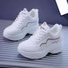 Inner Heightening Dad Shoes Women's Korean Version of Comfort 2025 Spring Autumn Platform Leather Sneakers