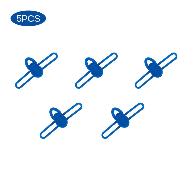

5Pcs Lure Hook Keeper High Elastic Silicone Bait Hook Holder Mini Lure Holder Jig Hooks Safe Keeping For Fishing Rod синий