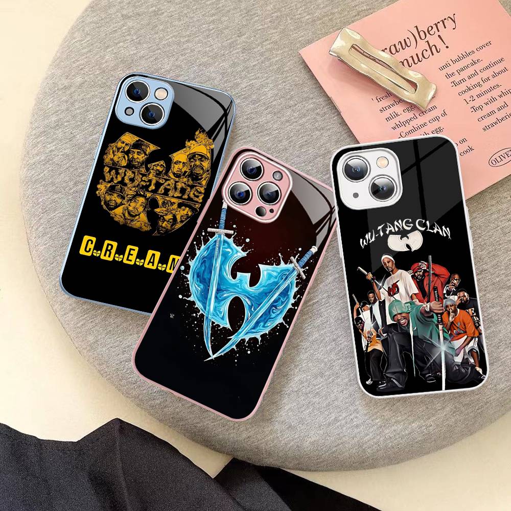 W-wu T-tang Clan Hip-hop Music Group For IPhone 14 13 12 Mini 11 Pro XS Max X XR 14 Plus Tempered Glass Cover