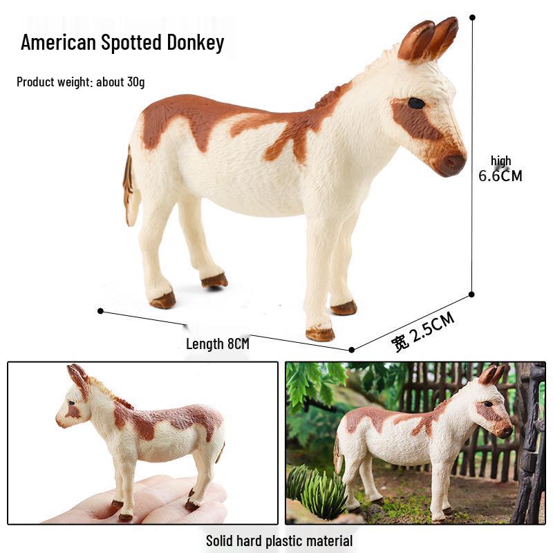 American Spotted Donkey Farm Animal Toy - Children’s Cognitive Heart Model