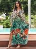 Beach blouse positioning print woven holiday robe loose blouse 8759 (41 colors) Y