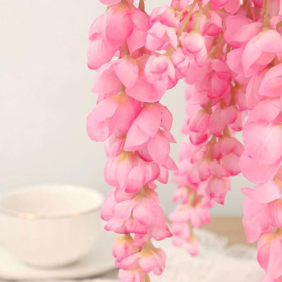 5 Forks Simulated Flower Garland Bright Color Realistic Vines Realistic Wisteria Garland Wedding Bouquet Party Decor