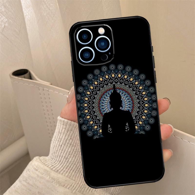 India Buddha Phone Case For iPhone 16 15 14 11 12 13 17 Pro Max Mini 15 16 Plus 16e 17 Air Cover Coque