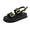 Sandals Women 2025 Summer New Buckle Platform Shoes for Women Metal Buckle Thick Bottom Platform Sandals Ladies Zapatos De Mujer