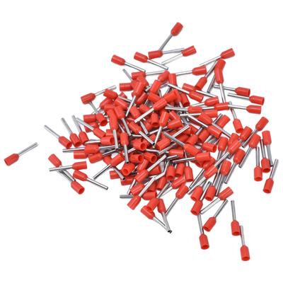 1000 Stück Isolierte Aderendhülsen Elektrische Stift-Crimpanschlüsse 20 AWG Aderendverbinder-Kit E7512 Rot