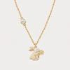 Zodiac Animal Pendant Necklace With Gold Plated Copper For Casual Wear