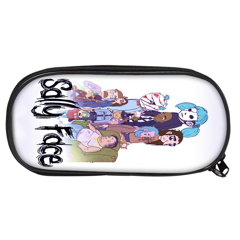 Student Pencil Case With Sally Face Cartoon Print Design Made Of Nylon For School And Office Use