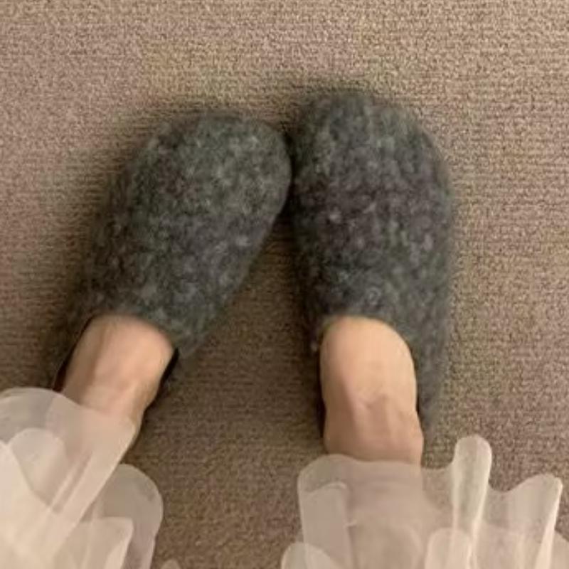 Fashion 2025 New Women Slippers Flats Mules Shoes Suede Casual Fashion Winter Woman Flip Flops Slingback Sneakers Cozy Slides Zapatillas