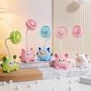 Cartoon Animals Desk Fan Fast Charging Flexible Hose Fan Multi-Purpose Phone Holder Pen Holder Portable Summer Cooling Fan