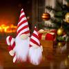 Large Nosed Striped Hat Gnomes Figure Face less Dolls Ornaments, Soft Fabric Christmas Decoration