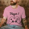Funny Game Player 1 Player 2 Shirts Pregnancy Announceunisext Short Sleeve Unisex Unisex Tshirt Casual Couple Matching T-Shirts Gifts