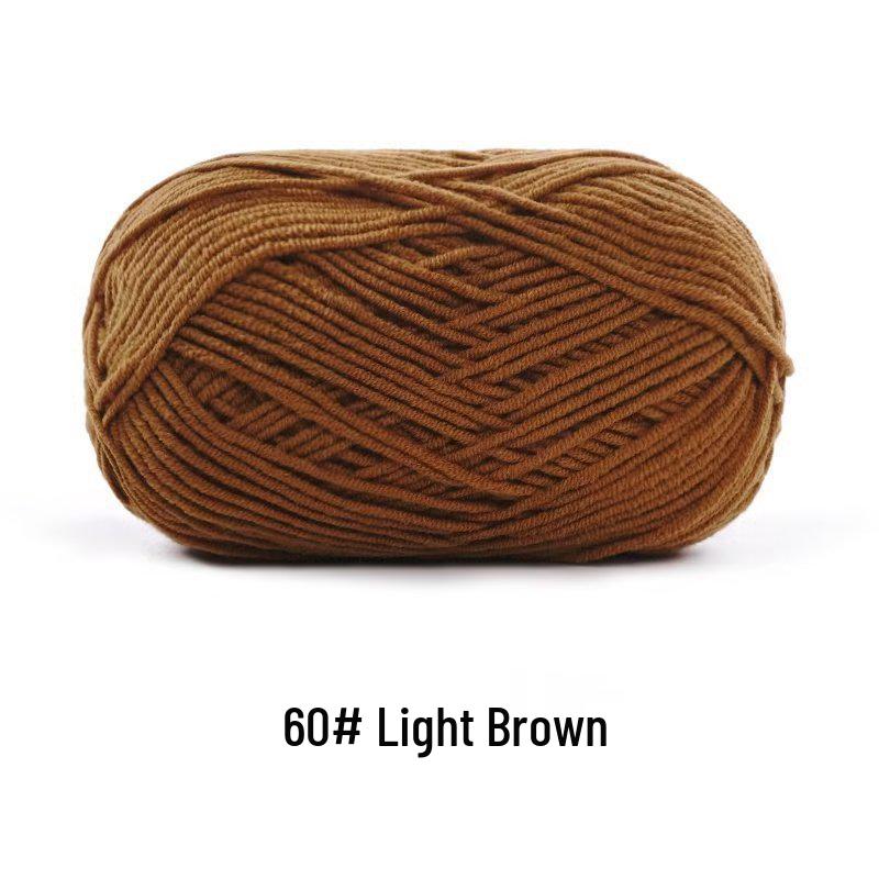Suhe Meng Xiaoxiao 4-Ply Combed Cotton Milk Yarn for DIY Knitting: Blanket, Hat, Scarf Projects