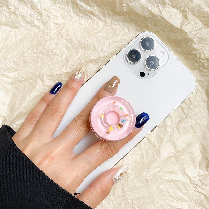 Mobile Phone Airbag Holder Creative Donut Simulation Desktop Support Frame Portable Portable Niche Simple