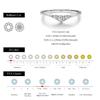 MODIAN Simple Eternity Moissanite Ring 925 Silver Sparkling Simple Thin Wedding Band Rings For Women Fine Jewelry Gift