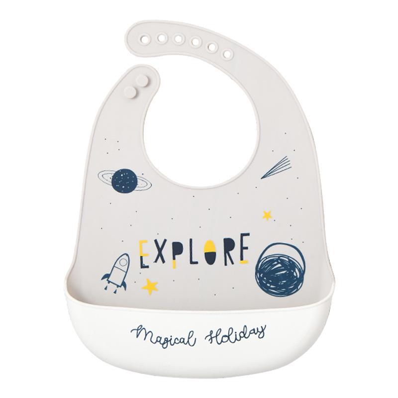 Waterproof Silicone Baby Bib - Stain-Resistant, Ideal for Kindergarten and Mealtime