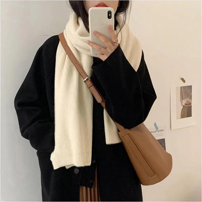 

Осенне-зимний женский шарф, имитация кашемира, утепленный модный теплый шарф, однотонный дикий шарф, шаль бежевый