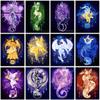 Kits de Pintura de Diamante DIY 5D Pikachu Charizard Digimon Anime Mosaico de Diamante Quadrado e Redondo Completo Bordado Ponto Cruz Arte