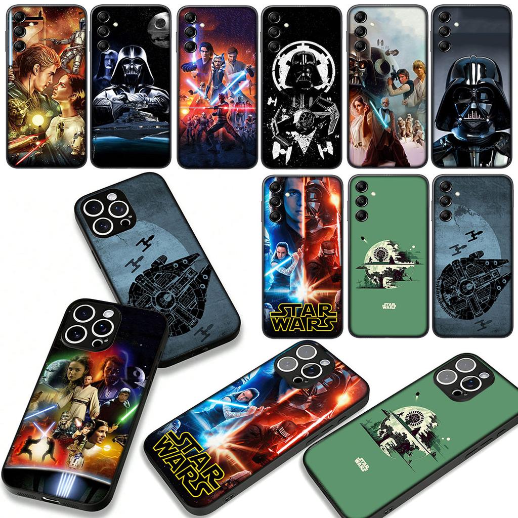 Cover per Samsung Galaxy S25 S23 S22 S24 FE Ultra Plus A56 A05 A06 A15 A16 A57 S7 Edge Custodia Sfondo Stelle Darths Wars Vaders