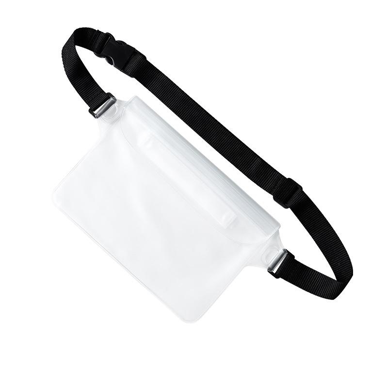 

1pc Large-Capacity Belt Bag, 3-Layer Sealed Touchscreen Phone Pouch, Stylish Travel Storage Bag – Keeps Your Phone Safe & Dry білий