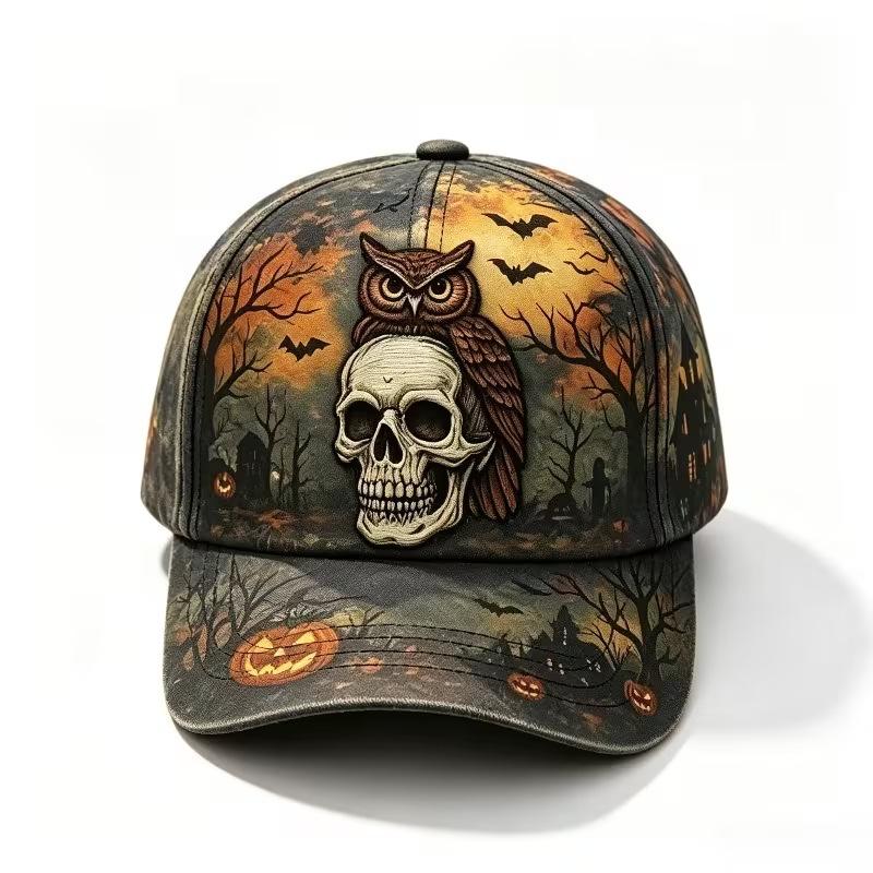D Hot Sale Halloween Garden Morning Wear Baseball Cap Digital Printing Festival Celebration Pumpkin Cap