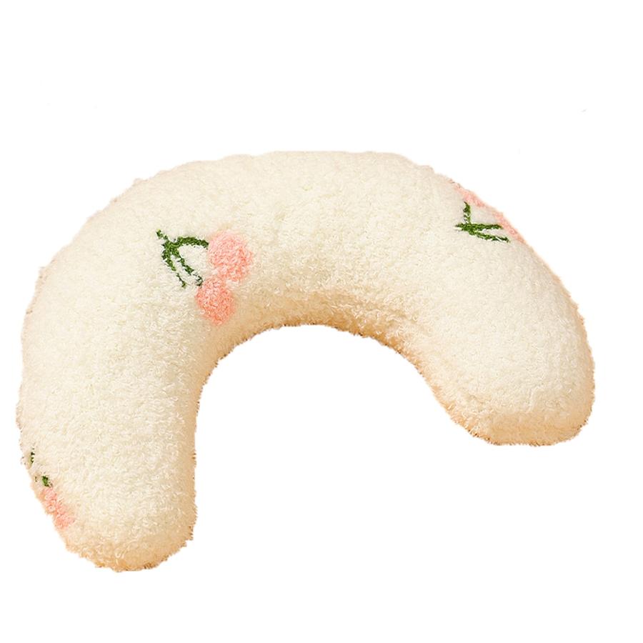 U-образная подушка для кошек, защищающая шейный отдел позвоночника, маленькая подушка для глубокого сна для кошек, подушка для кошек, чтобы кусать игрушки для домашних животных белый