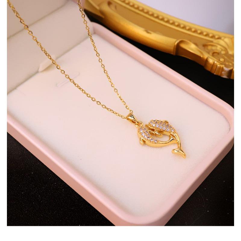 Women S Pisces Zircon Inlaid Clavicle Chain Luxury Simple Versatile Necklace With You For Life
