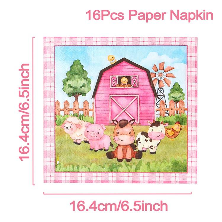 Farm Disposable Tableware Paper Plate Cups Farm Animals Birthday Party Decor Kids Birthday Party Favors Supplies Baby Shower