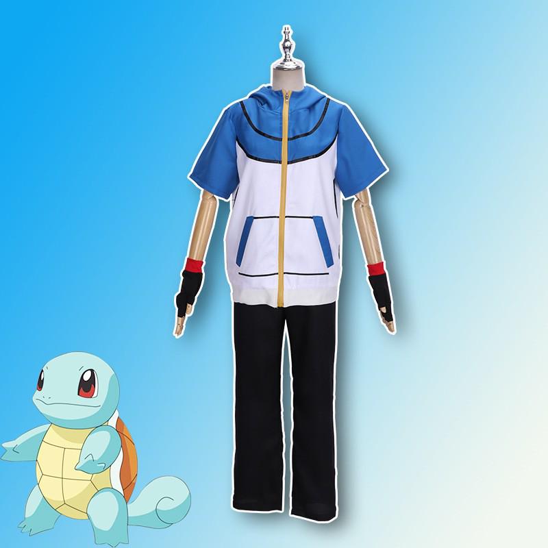 

Anime Pokemon Pikachu Elf Satoshi Cosplay Costume Set Size XXL