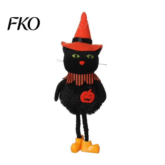 High-quality Halloween Figure Plush Pom Hanging Decoration, Pumpkin/Ghost/Black Cat/Witch Doll Spooky Party Decor Ornament for Tree, Porch,