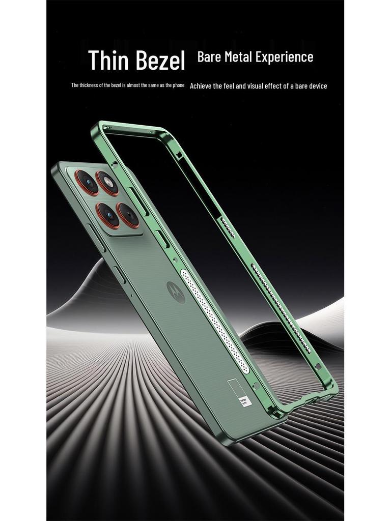 Motorola X70 Air Pro Cooling Metal Frame Edge 60s Seahorse Buckle Case, Cross-Border Compatible