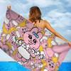 Kawaii O-Opanchu Usagi Beach Towel Cartoon Cute Summer Kids Large Bath Pool Beach Towel Microfiber Absorbent For Swimming Travel