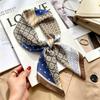 Versatile Faux Silk Small Square Scarf - Elegant Neck Accessory for Spring and Summer