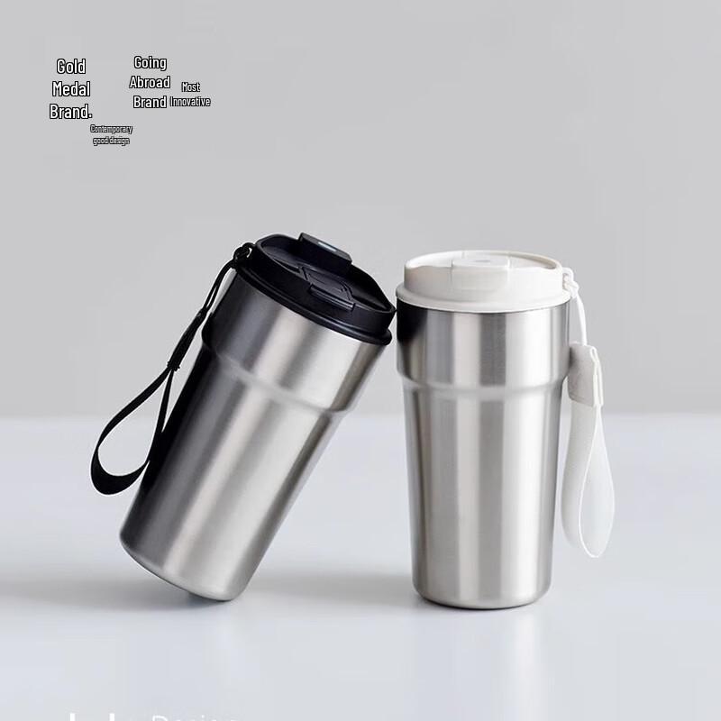 Ouleike Dual-Drink 316 Stainless Steel Travel Coffee Mug 500ml