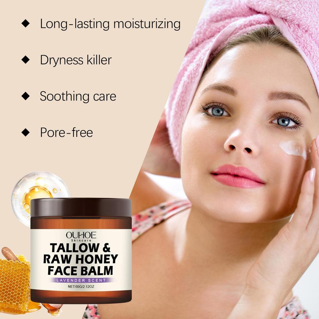 Butter honey face cream Brightening Face Cream 60g Non-Greasy Natural Organic Balm for Brightening Dry Skin Body Women
