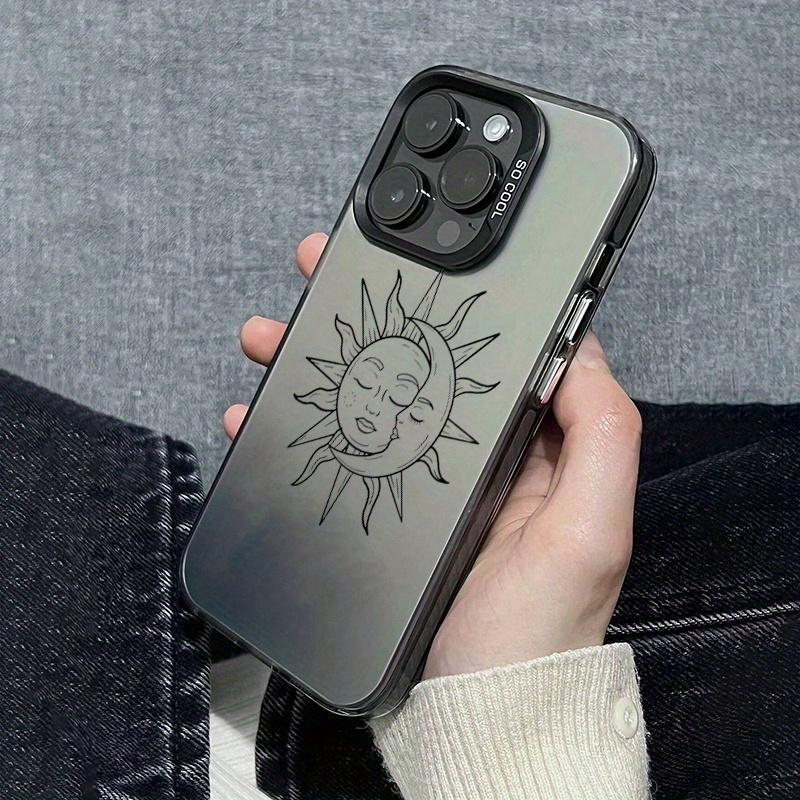New hand drawn sun and moon patternFor iPhone 11 12 13 14 15 16 17 XS XR X 12 13 Plus Pro Max SE series Anti fall durable beautiful  gorgeous
