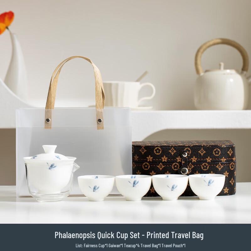 Ai Qi Yi Xuan Dehua White Porcelain Travel Tea Set