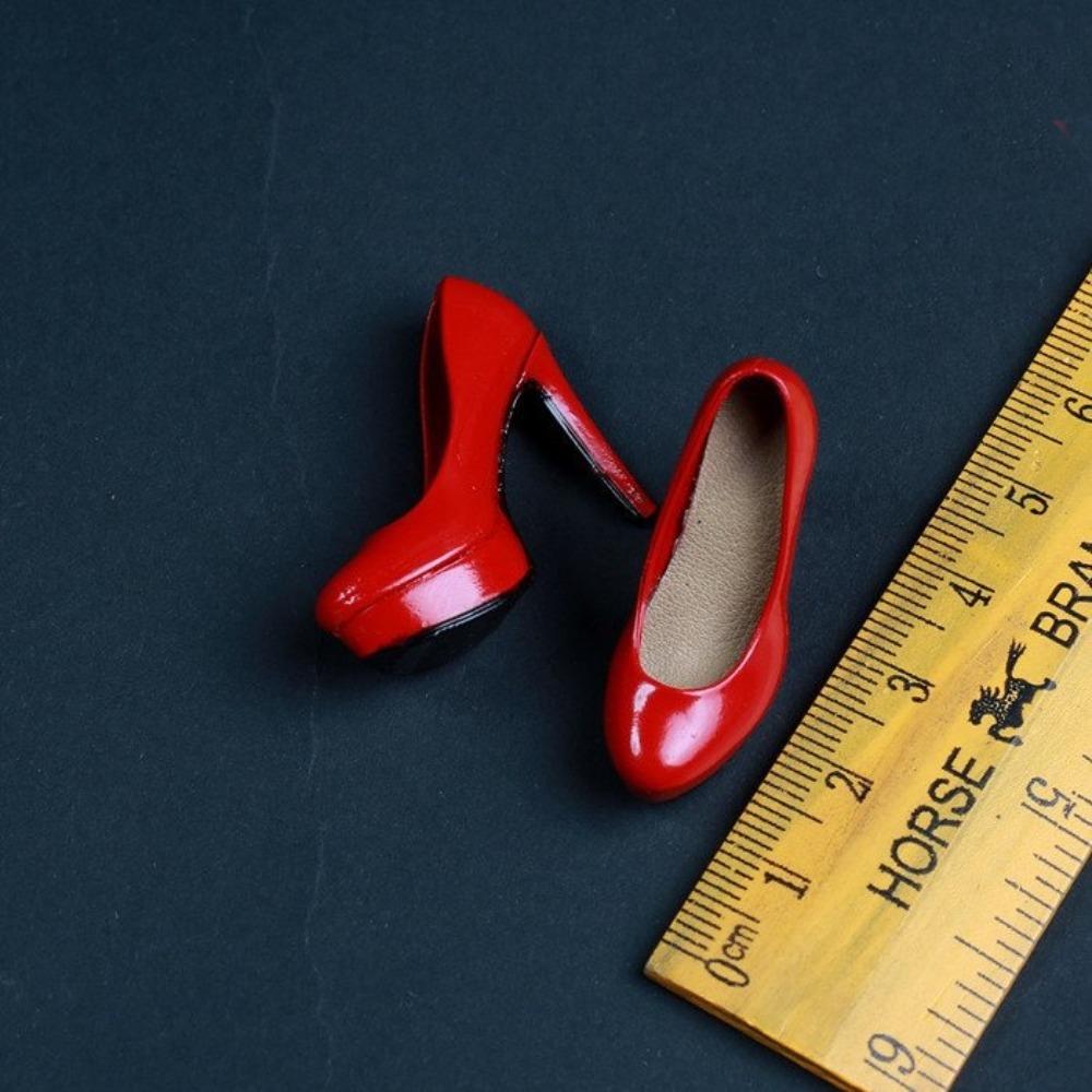 

Female Women 1/6 High Heel Shoes Simulation Doll Shoes Doll Stiletto Shoes Doll Accessories Red