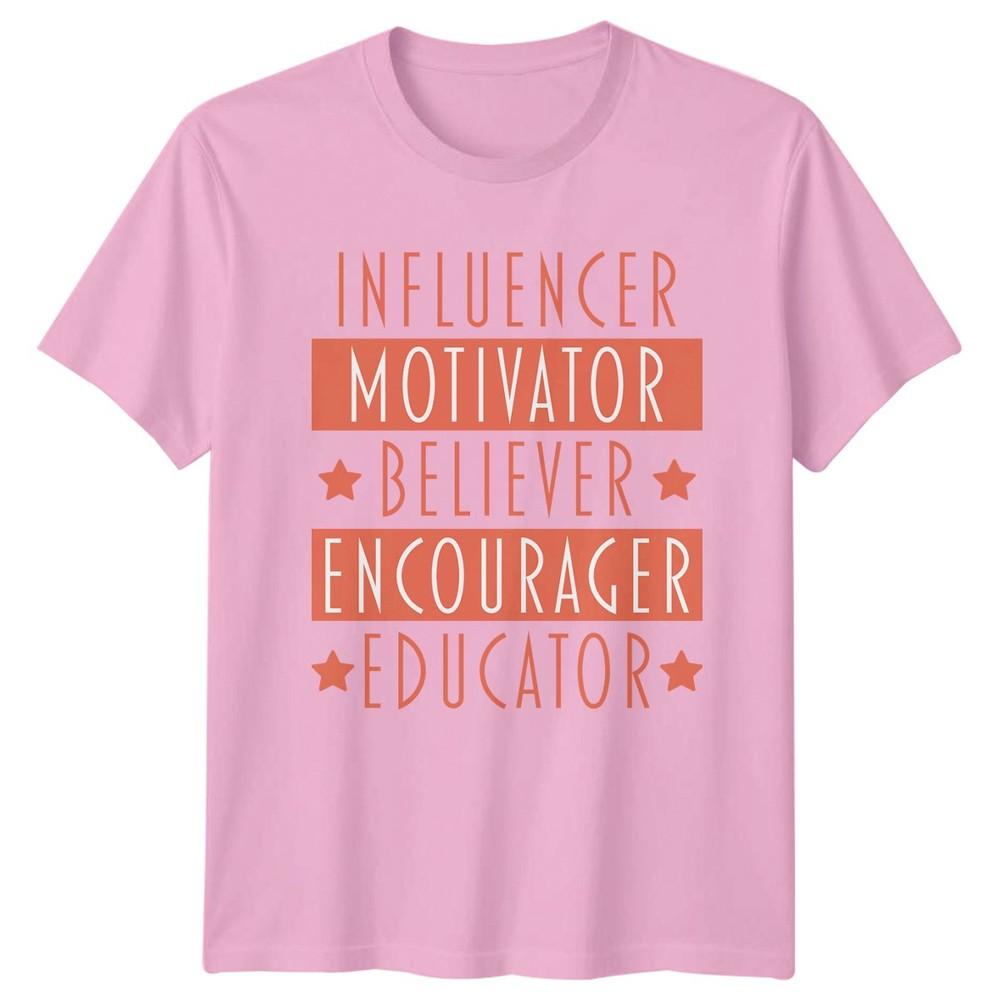 Influencer Motivator Believer Encourager Educator TShirt Teacher Svg Education