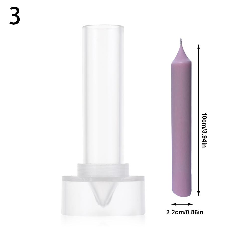 Long Pole Stripe Christmas Candle Mold Soap Making Large Cylinder Rib Church Party Handmade DIY Craft Clay Candle Making