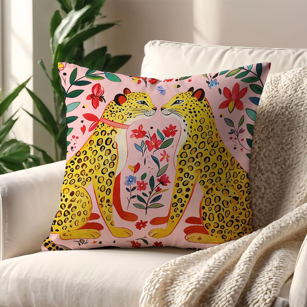 Colorful Floral AnimalPrint Decorative Cushion Cover For Pillow Printing Sofa Decoration Home Car Room Office Nordic Simplicity