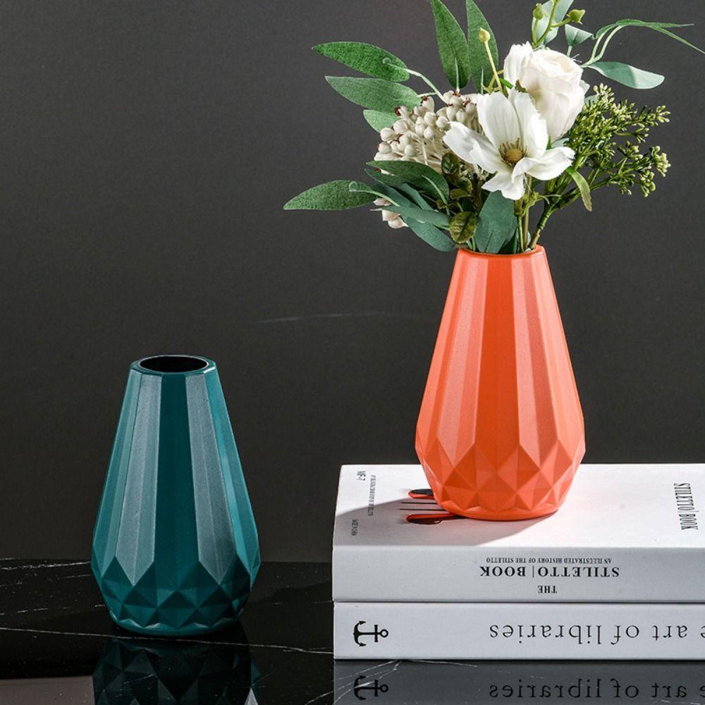 Anti-fall Plastic Flower Vase Nordic Style Vase Ornaments  Flower Arrangement