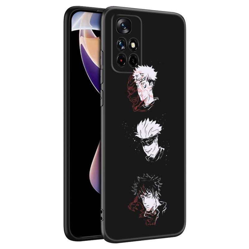 Husa de telefon Anime Jujutsu Kaisen pentru Xiaomi Redmi Note 7 8 9 10 Lite 11 11E 11T 12 Pro 11S 4G 10T 5G 8T 9S 10S Husa neagra TPU