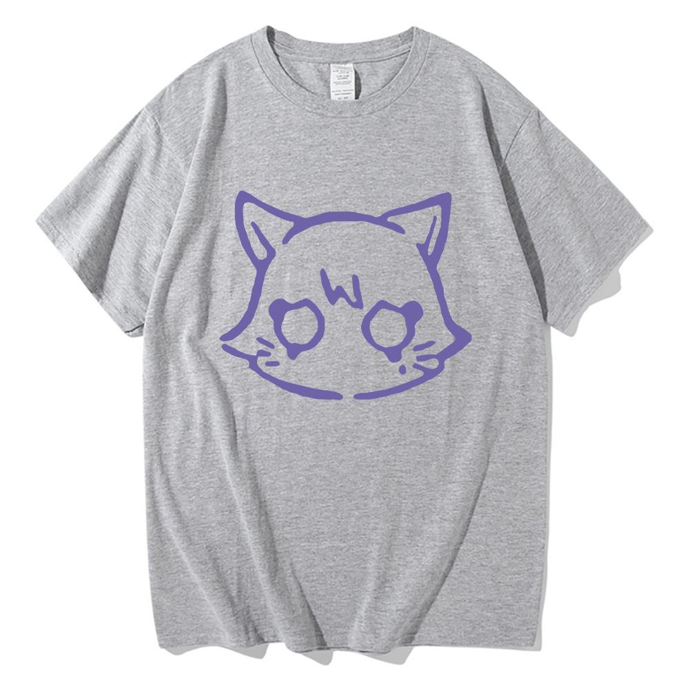 Genshin Impact Scaramouche Cat T Shirt Cute Fashion Men Aesthetic Graphic Wanderer Tshirt Unisex High Quality Cotton Tees Korea