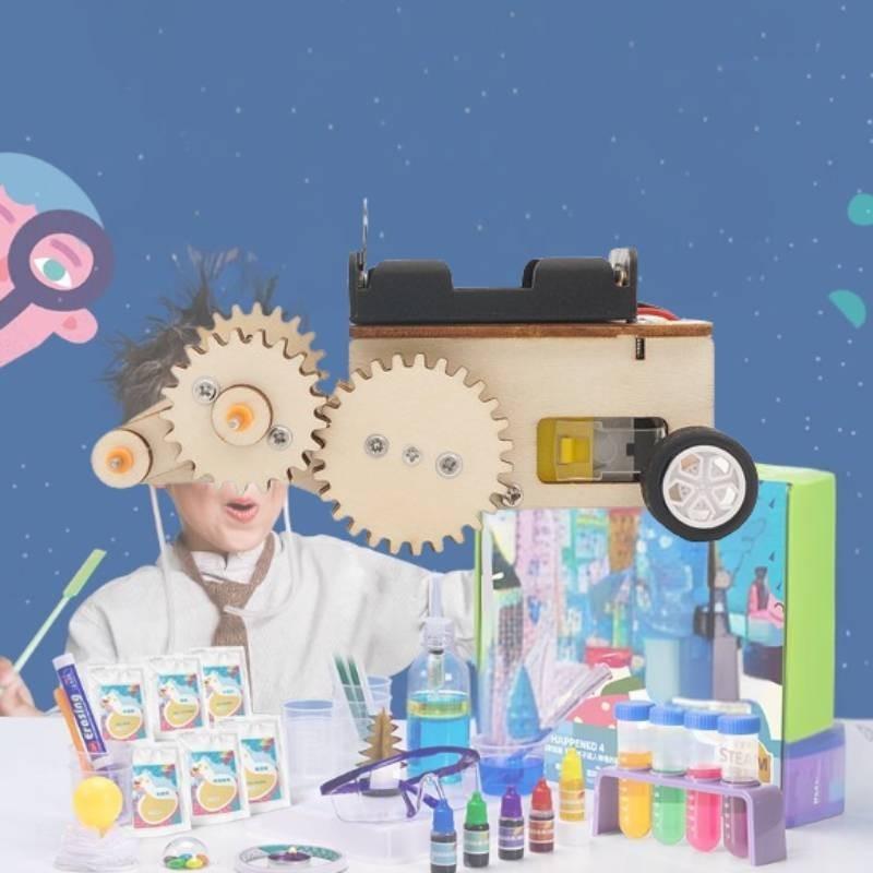 Elementary Student Science Experiment Diy Gear Return Car Handmade Puzzle Children's Technology Assembly Model