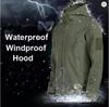 Herren Winter Herbst Softshell Fleecejacken Wasserdicht Outdoor Angeln Wandern Jagd Thermisch Camping Cargo Mäntel Warm