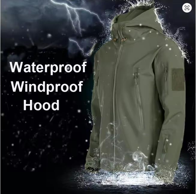 Herren Winter Herbst Softshell Fleecejacken Wasserdicht Outdoor Angeln Wandern Jagd Thermisch Camping Cargo Mäntel Warm
