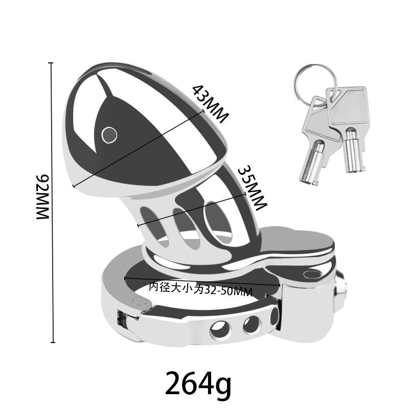 Male Adjustable Chastity Cage Ring Small Large Metal Heavy Penis Cage Lock Bird Cock Ring Slave Bondage Restraint Sex Toy Man